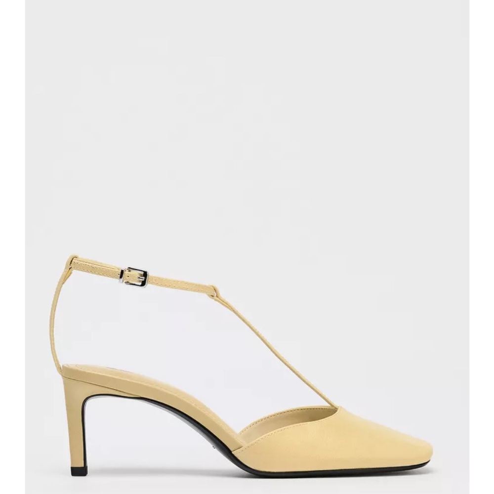 New Zara Leather Heels 10